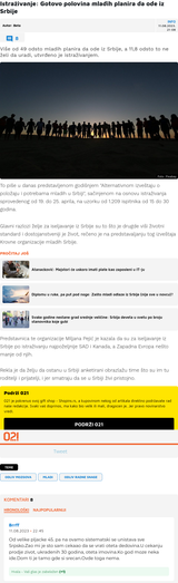 Gotovo polovina mladih planira da ode iz Srbije