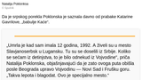 Natalija Poklonska poreklom iz Srbije