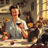 wine aunt cat lady