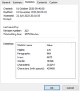 Diary stats
