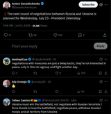 The next round of negotiations between Russia and Ukraine is planned for Wednesday, July 23 - President Zelenskyy 21-07-2025
