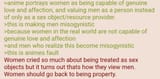 Anime gives men more than women