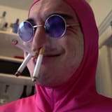 pink guy smoke