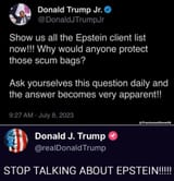 dont trump jr ask a question