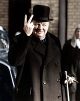 Unbekannt_-_Winston_Churchill_making_his_famous_V_for_Victory_sign_1942_-_(MeisterDrucke-755720)