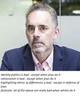 Jordan Peterson identity politics is bad...except when jews do it