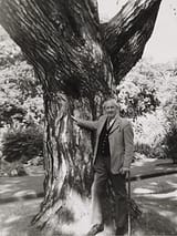 Tolkien_with_Black_Pine_in_Oxford_Botanic_Garden