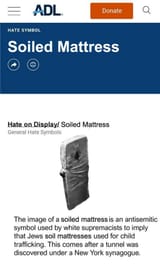 ADL soiled stained matress pulled from jewish child sex trafficking tunnel network under synagogue in NYC