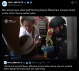 One woman was killed and 10 others injured following a Russian attack on the city of Sumy earlier today. 22-07-2025 HD