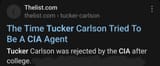 Tucker not CIA