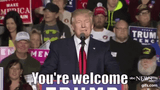 trump welcome thanks