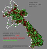 Laos bombing map