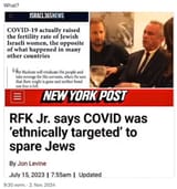 mRNA -Birthrates Israel vs Whites