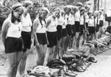 june-1937-young-german-women-of-the-hitler-youth-movement-stand-in-picture-id3238662
