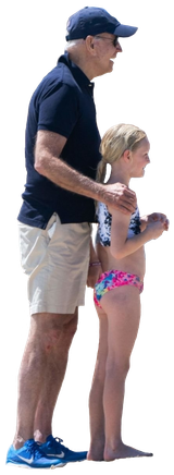 President Joe Biden performs an &#039;oil check&#039; on a young girl