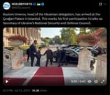 Rustem Umerov, head of the Ukrainian delegation, has arrived at the Çırağan Palace in Istanbul 23-07-2025 first participation, National Security, Defense Council HD