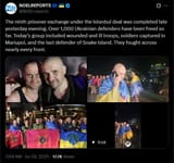 The ninth prisoner exchange under the Istanbul deal was completed late yesterday evening. Over 1,000 Ukrainian defenders have been freed so far 24-07-2025