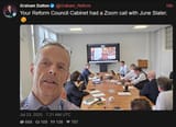 Screenshot 2025-07-24 at 01-18-54 Graham Dalton (@Graham_Reform) Your Reform Council Cabinet had a Zoom call with June Slater. 🥰 XCancel
