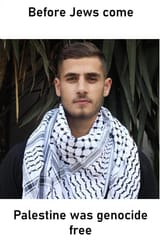 Before Jews come palestine was genocide free