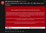 Screenshot 2025-07-24 at 20-20-03 BBC News Press Team (@BBCNewsPR) A joint statement on Gaza from AFP AP BBC News and Reuters XCancel