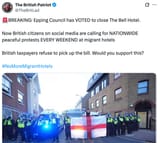 UK anti migrant protest
