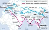 china belt and road initiative map