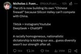 nick fuentes china firewall protect american tech silicon valley