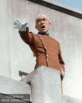 Mishima delivering his speech in the failed coup attempt just prior to performing seppuku November 25, 1970.