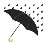 opened-umbrella-cover-from-rain-flat-line-color-isolated-object-protection-bad-weather-editable-clip-art-image-on-white-background-simple-outline-cartoon-spot-illustration-for-web-design-vector