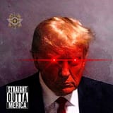 trump mugshot compton laser