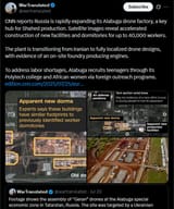 CNN reports Russia is rapidly expanding its Alabuga drone factory, a key hub for Shahed production. Satellite images 25-07-2025 accelerated construction