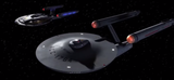 USS Defiant next to the USS Avenger star trek enterprise