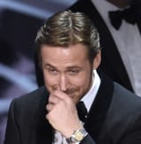 ryan gosling snickering