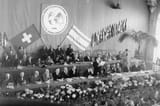goyim mini flags zionist congress in Basel Switzerland