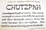 chutzpah