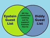 Epstein:Diddy guest list kamala