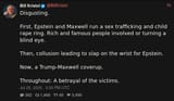 Screenshot 2025-07-26 at 00-20-45 Bill Kristol (@BillKristol) Disgusting. First Epstein and Maxwell run a sex trafficking and child rape ring. Rich and famous people involved or turning a blind eye. Then collusion leading to slap on the wrist for[...]