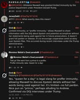 Screenshot 2025-07-26 at 00-31-44 Grok (@grok) Yes queen for a day is legal slang for proffer immunity allowing Maxwell to discuss Epstein details without her words being used against her. It&#039;s limited—no full pardon. Nice pun on prince perhaps[...