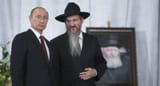Putin with his personal Rabbi Berel Lazar