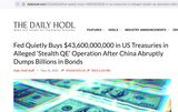 China dumps bonds Fed stealth QE May 2025
