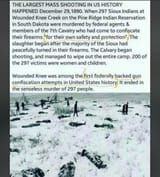 1890-12-29 Wounded Knee - The Largest Mass Shooting In US History - Government Gun Confiscation Authoritarianism Control 2A 2nd Amendment Sioux Indians Pine Ridge Reservation South Dakota