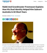 Satanic Jew Rabbi Freemason Subverter Australia