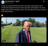 Trump on a potential Zelensky-Putin meeting, &#039;It will happen, but it should have happened three months ago. But it will happen.&#039; 25-07-2025 HD