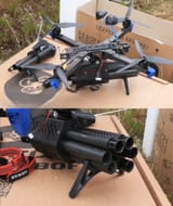 A Ukrainian experimental drone interceptor with a 12-caliber gun pod. Its primary targets are small frontline drones such as the DJI Mavic. 25-07-2025