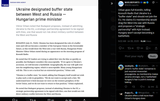 Orban goes full Kremlin, telling Kossuth Radio that Ukraine is a &#039;buffer state&#039; and should not join the EU. He claims EU membership would drag the West into war 26-07-2025