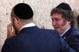MileiIsraelWallCrying