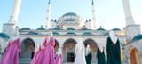 Muslimah of Chechnya walking towards the Masjid