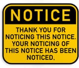 notice sign