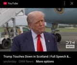 Trump&#039;s arrival in Scotland