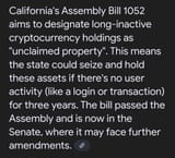 unclaimed bitcoin cryptocurrency reverts to state bill